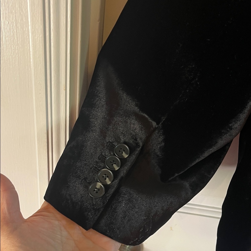 COS Black Velvet Blazer size 14 NWOT - Picture 6 of 11